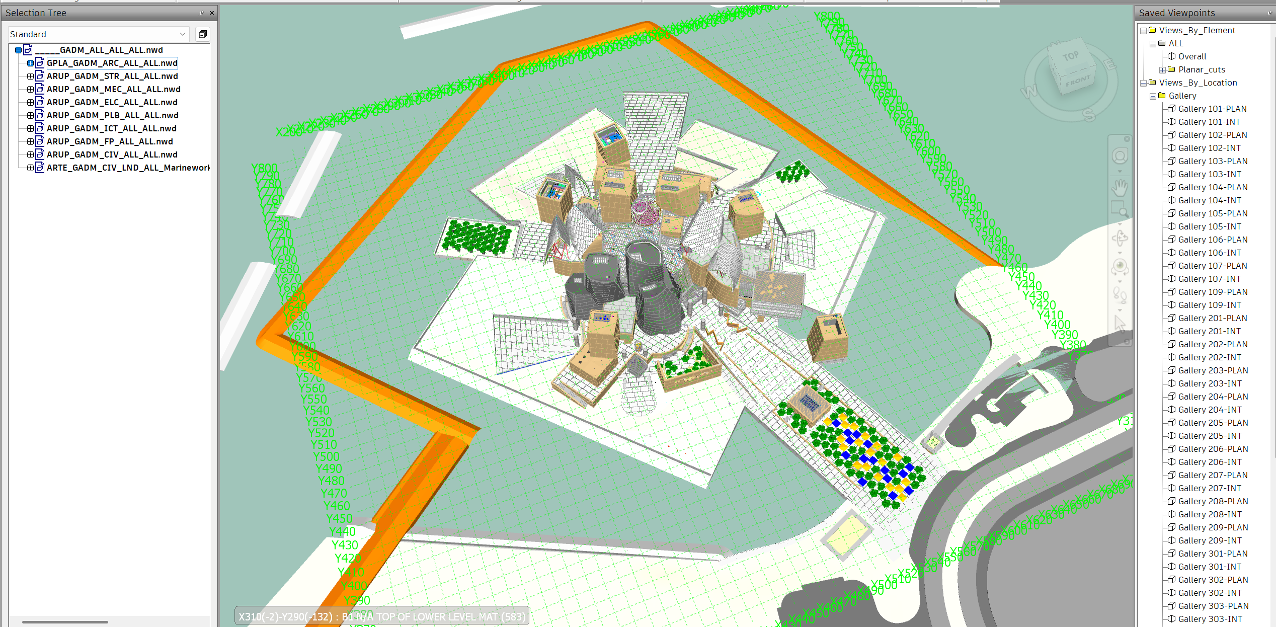 Federated coordination model with discipline files and saved viewpoints