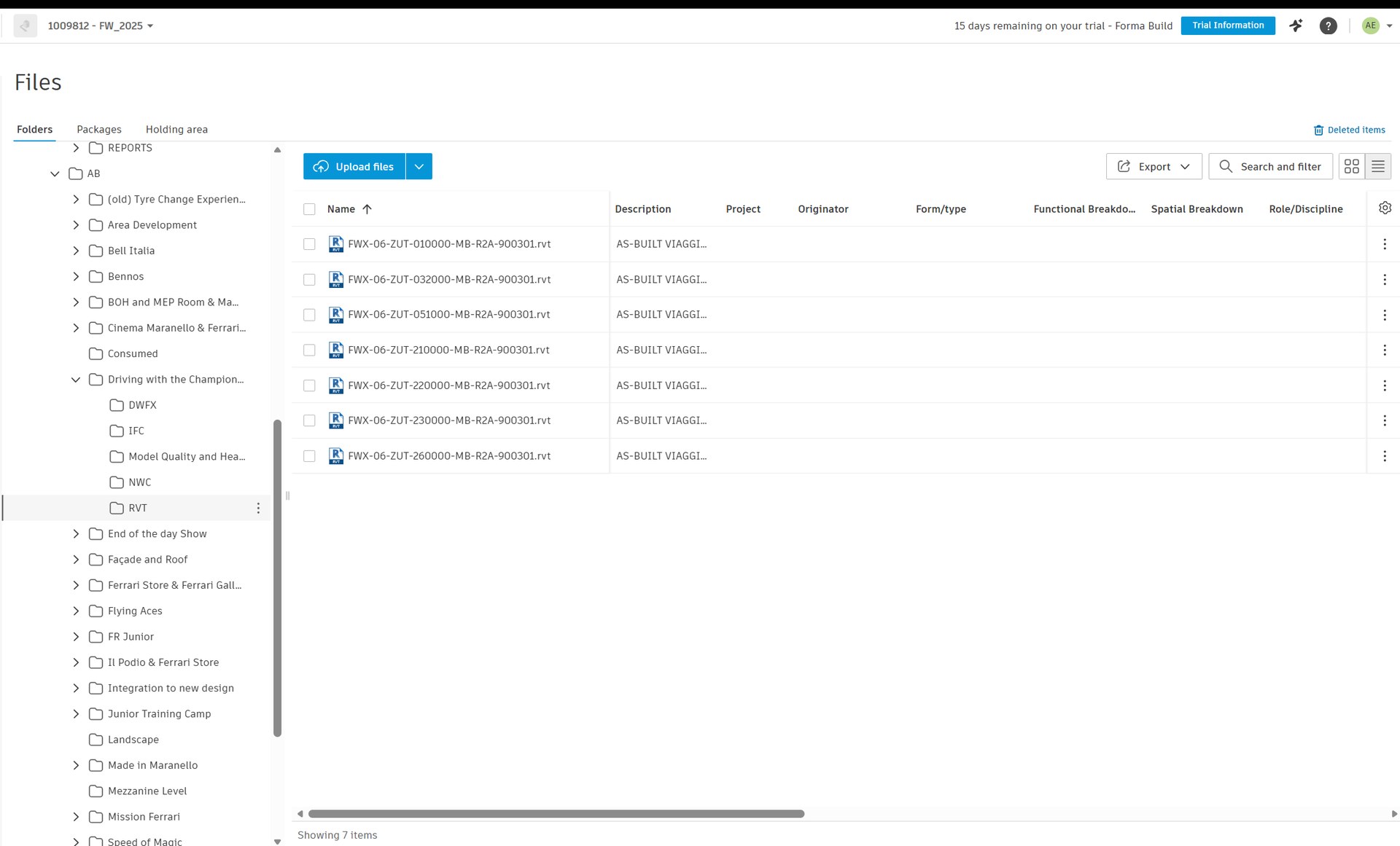 Discipline model deliverables in the common data environment